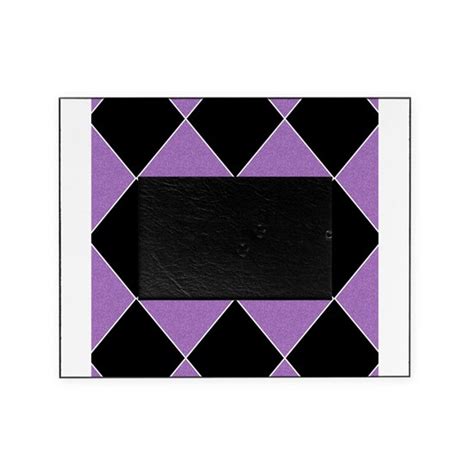 Purple Black White Checkerboard Pattern Picture Fr By Designsoutofmind