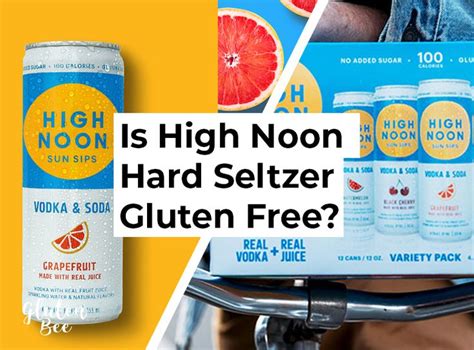 Two Cans Of High Noon And One Can Of Gluten Free Are Shown In This Collage
