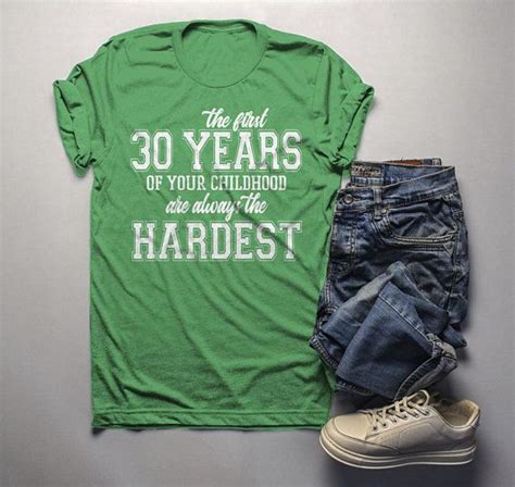 Mens Funny 30th Birthday T Shirt First 30 Years Childhood Etsy