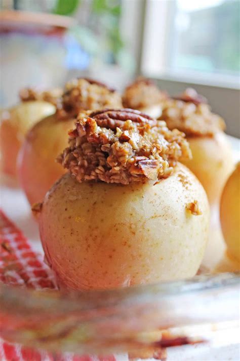 Cozy Breakfast Baked Apples With Oatmeal Rhubarbarians