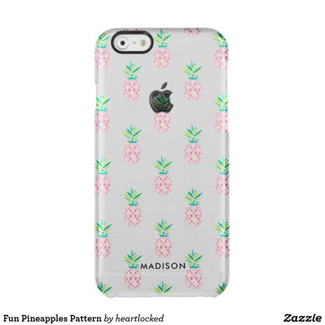 Fun Pineapples Pattern Clear Iphone 66s Case Iphone 6 Iphone Cases