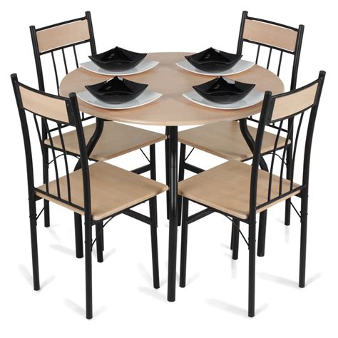 Dining Set Table With 4 Chairs Png Transparent Background Free