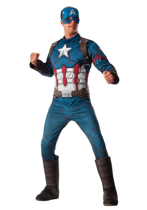 Marvel For Adult Captain America Premium Costume Uk
