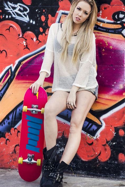 Skater Girl Stock Image Image Of Fashion Outside Happy 60699785