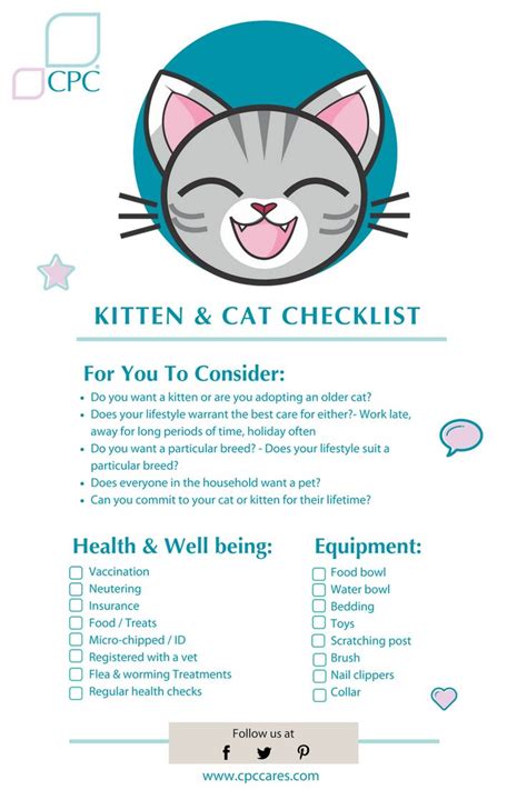 New Kitten Checklist Tips For Owning Young Cats Cpc Cares Blog Cat