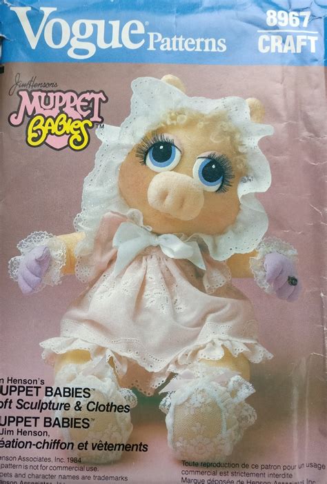 Vogue Craft Muppet Babies Miss Piggy Kermit Pattern Lot 8967 Etsy