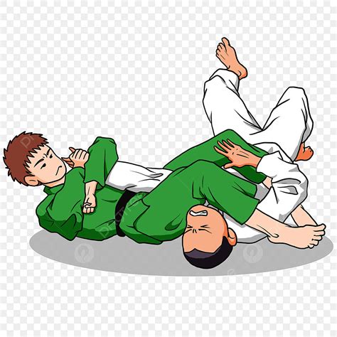 Kreskówka Tradycyjne Japońskie Jiu Jitsu Tradycja Postać Z Kreskówki