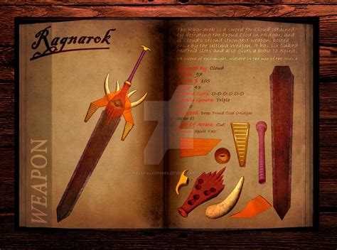 Final Fantasy 7 Weapon Book Ragnarok By Hellfalcon666 On Deviantart