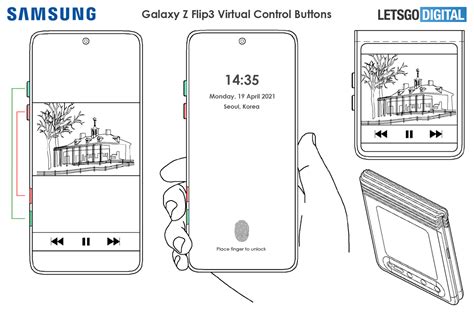 Samsung Galaxy Z Flip 3 Foldable Phone With Virtual Buttons Letsgodigital