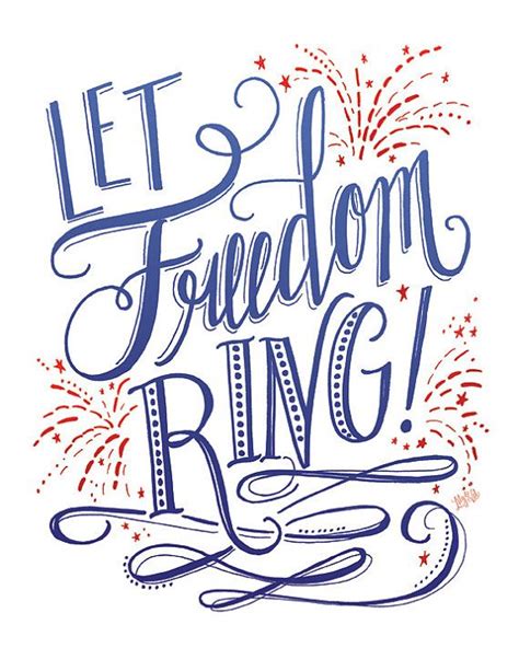 These 4th of july coloring pages will help your kids really celebrate the magic and history. Fourth Of July Printable Sign Let Freedom Ring by ...