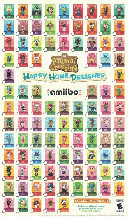 These cards range from the animal. AC HHD Poster Amiibo Cards Checklist (Scanned) : amiibo