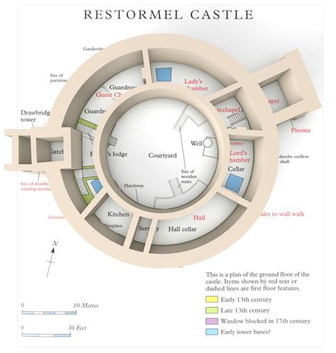Restormel Castle Lostwithiel Cornwall Plan ღ⊰n Cornwall Castles