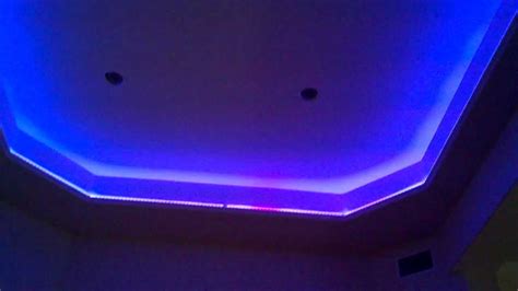 Led Color Changing Lighting In A Home Media Room Youtube