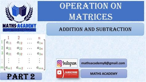 We did not find results for: Matrix Addition & Subtraction With An Example - YouTube