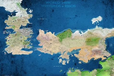 Game Of Thrones Map Of The Seven Kingdoms