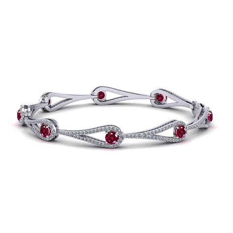 Diamond Ruby Link Bracelet Jewelry Designs