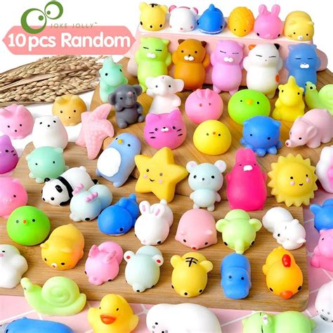 10pcs Set Mochi Squishy Toys Mini Squishies Kawaii Animal Squishys