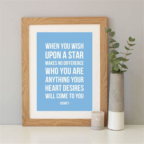 When You Wish Upon A Star Song Lyrics Print By Hope And Love
