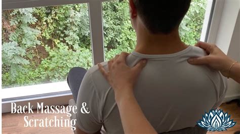 back massage and asmr back scratching youtube