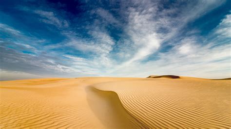 Download Wallpaper 1920x1080 Desert Sand Dunes Landscape Sunny Day