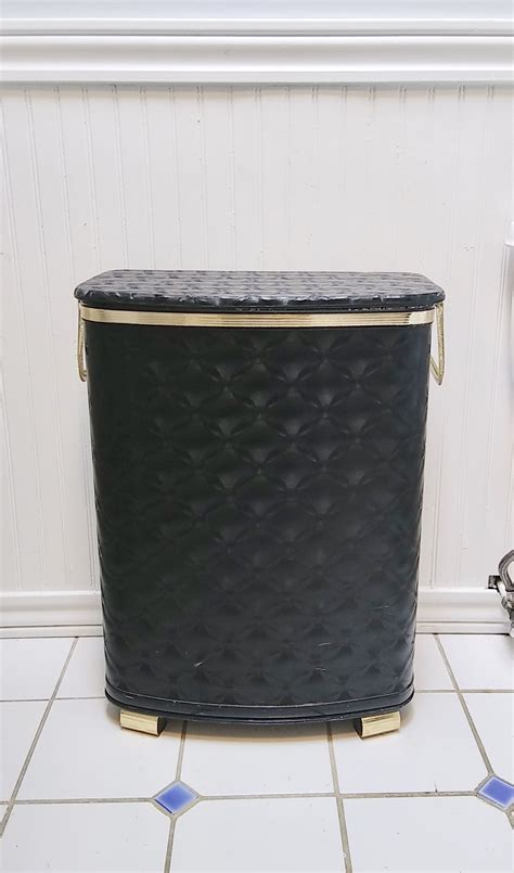Langyashan laundry basket canvas collapsible organizer storage basket for boys girls laundry hamper toy bins gift baskets bedroom clothes so many colors to choose from. Vintage 1950's Wicker Laundry Basket Hamper, Black with ...