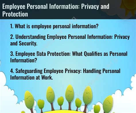 Employee Personal Information Privacy And Protection