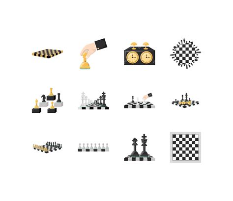 Premium Vector Variety Chess Icon Set Pack