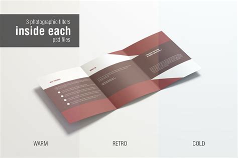 A4 Tri Fold Brochure Mockups On Yellow Images Creative Store
