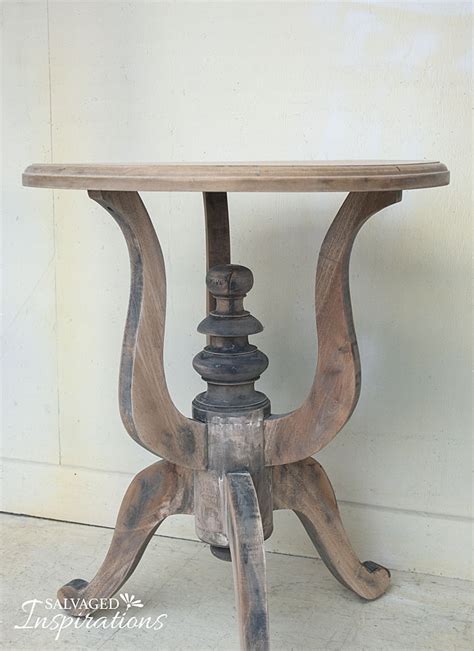 Another type of black stain in timber is caused try using oxalic acid, also called wood bleach, on the water damaged area before attempting to stain the wood. Black Wash Wood Side Table | General Finishes Design Center