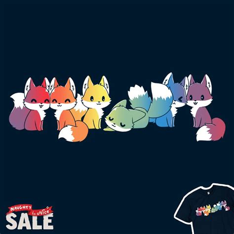 Rainbow Foxes $12 | Cute cartoon drawings, Cute cartoon animals, Fox