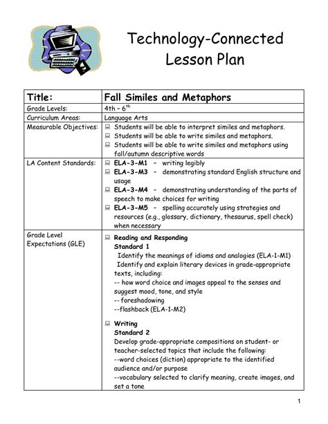 Technology Lesson Plans Lesson Plans Learning