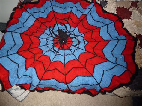 Spider Web Knitted Blanket By Teddybearmargaret Knitted Blankets Spider Web Tree Skirts