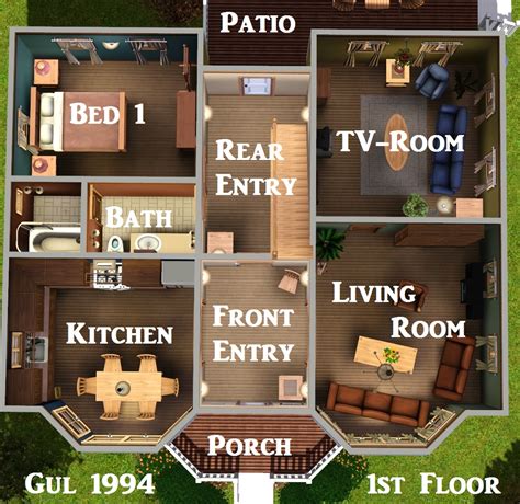26 Floor Plan Sims 4 Island Living House Plans Floor Plans Sims 1st