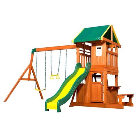 Backyard Discovery Oakmont Residential Wood Playset In The Wood