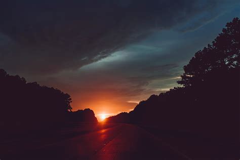 Highway Sunset 5k Hd Nature 4k Wallpapers Images Backgrounds