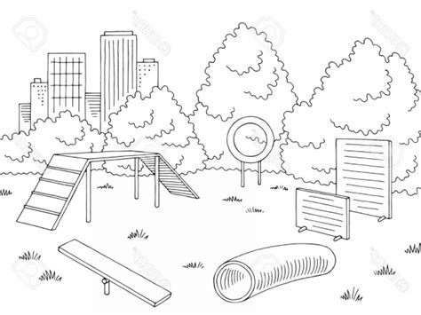Playground Clipart Black And White Vector And Other Clipart Images On