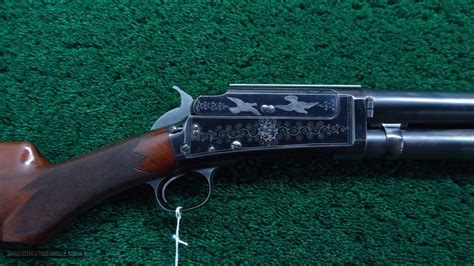 Factory Engraved Marlin Model 24 Pump Action Shotgun For Sale