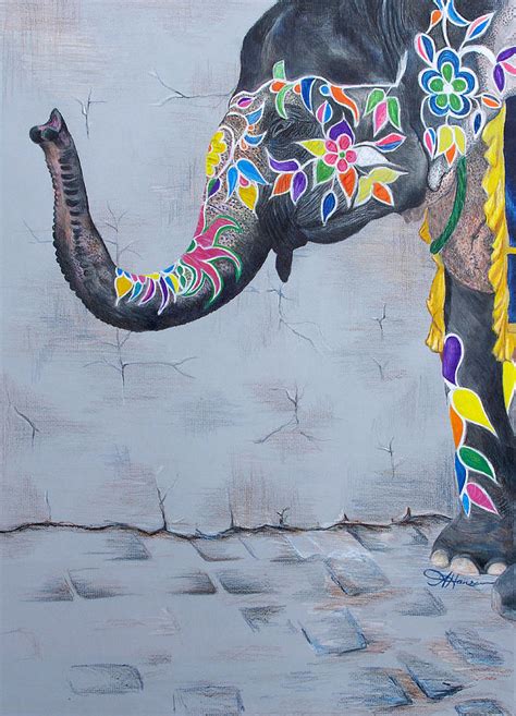 Elephant Drawing By Amani Hanson