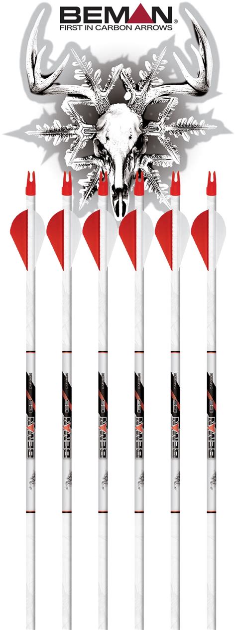 Beman Ics White Out Carbon Arrows Fletched To Order Trimmed To Length