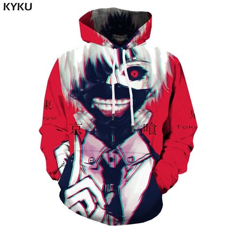 Tokyo Ghoul Ken Kaneki 3d Printing Men Casual Hooded Japan Psychedelic