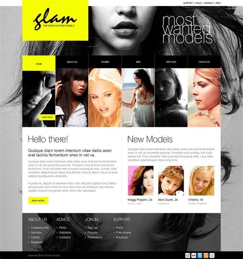 Best Modeling Agencies Website Templates Free Premium Templates