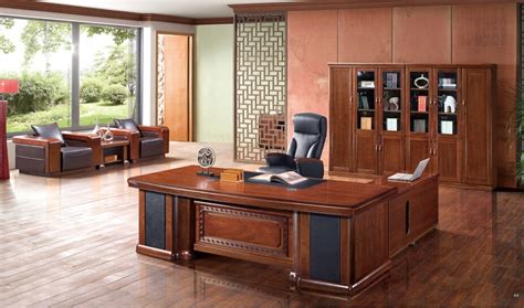 China Modern Office Design Layout Walnut Executive Wooden Material