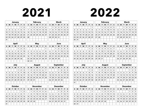 2021 2022 Calendar Calendar Options