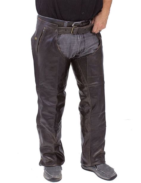 4 Pocket Dark Retro Brown Chaps W Removable Lining C611zpdn Jamin Leather®