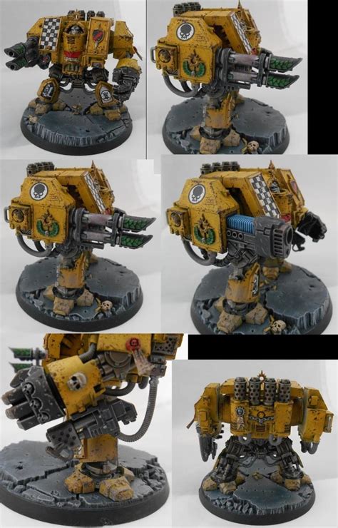 Imperial Fists Space Marines Venerable Dreadnought Weathered Yellow