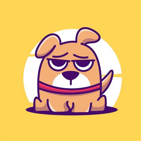 Premium Vector Cute Dog Mascot Character Illustration Vector Icon