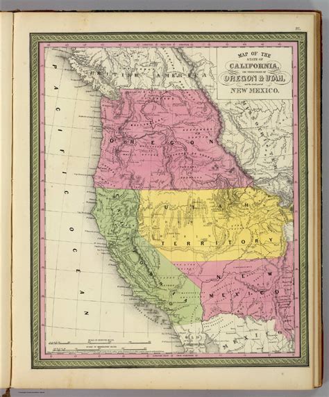 California Oregon Utah New Mexico David Rumsey Historical Map