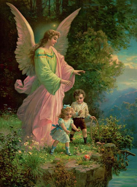Guardian Angel Painting By Popular Graphic Arts Fine Art America