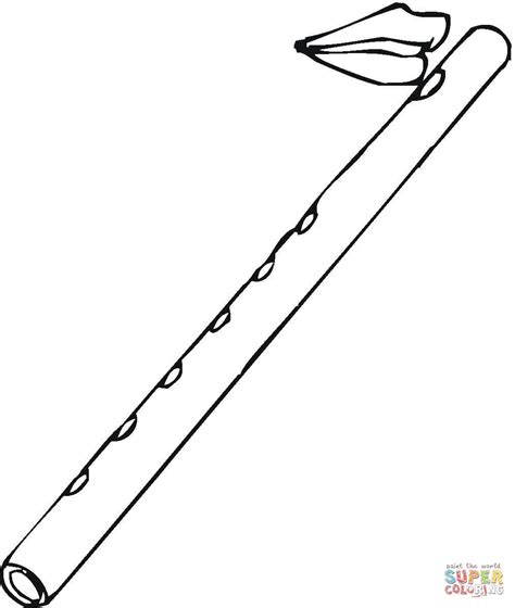 Flute Coloring Pages Printable Sketch Coloring Page