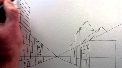 One Point Perspective Drawing Street Easy Folkscifi